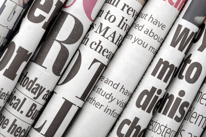 Stack of newspapers