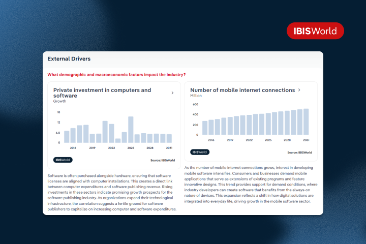 The External Drivers section in an 91���� industry report.